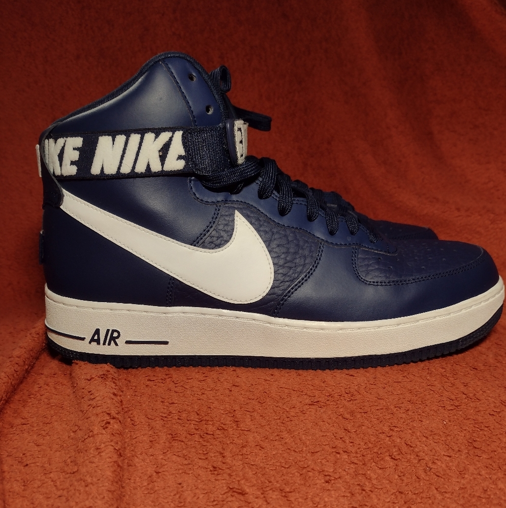 Nike AF-1 Air Force 1 Navy/White High Tops NBA US Men's  12 Pre-owned